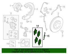 Má phanh trước Land Rover OEM LR004936, LR001017