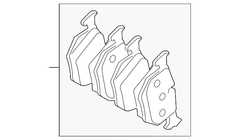 Má phanh sau Land Rover Range Rover Evoque 2012 - 2015 OEM LR043714, LR027129