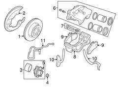 Má phanh trước Land Rover Discovery 2000 - 2004 OEM SFP500150, SFP000210, SFP100480, SFP100590