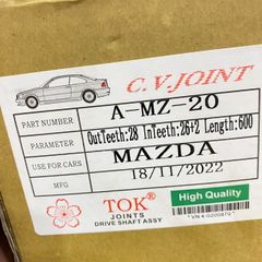 Cây láp bên phụ Mazda 6 2.0 đời 2002 - 2006 số sàn hàng Tok Japan 28*26+2*600. Mã A-MZ-20.
