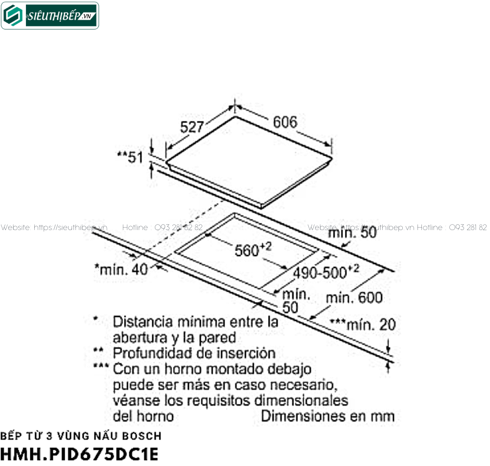 Bếp từ 3 vùng nấu Bosch HMH PID675DC1E - Serie 8 (3 vùng nấu - Made in Spain)