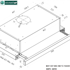 Máy hút mùi Fagor 3AF3 - 641X / 3AF3 - 741X / 3AF3 - 941X (Âm tủ - Made in Turkey)