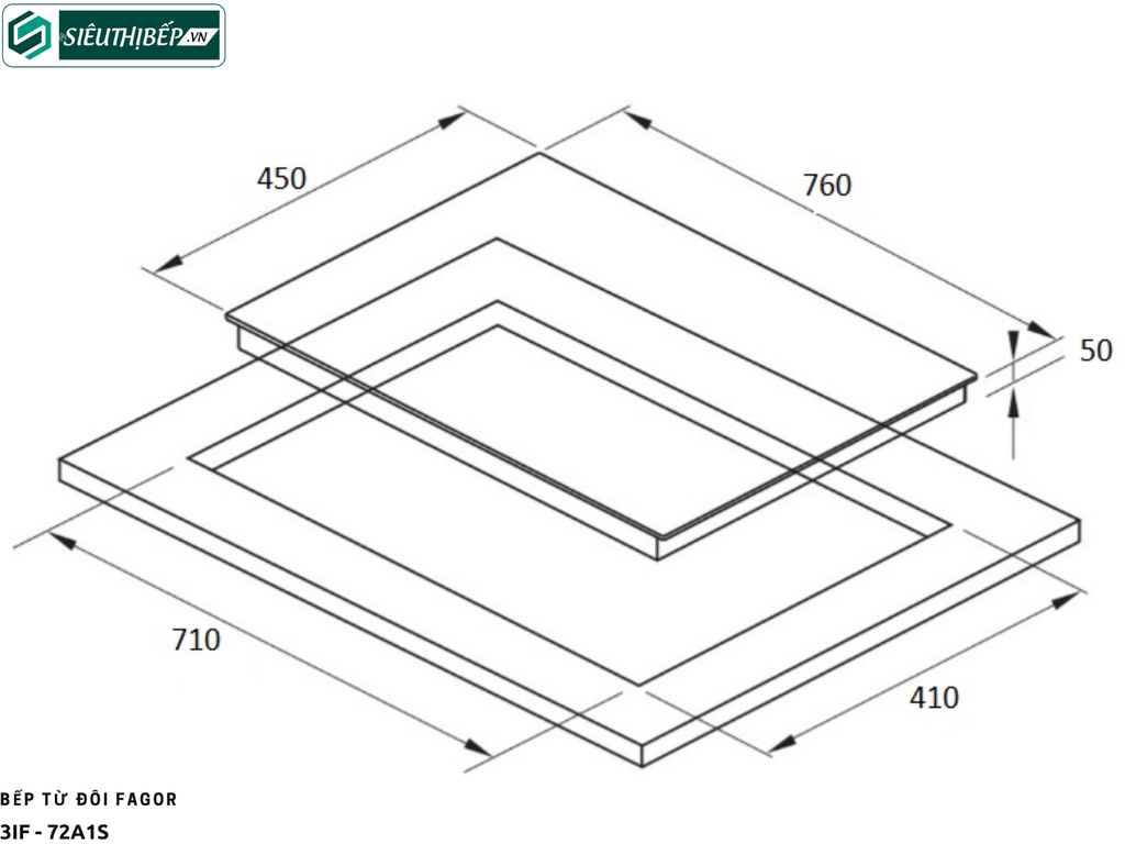 Bếp từ đôi Fagor 3IF - 72A1S Nhập khẩu Ba Lan