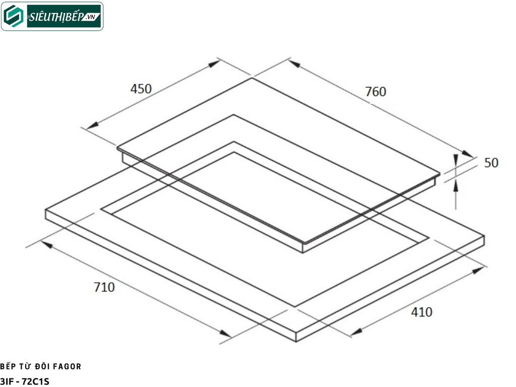 Bếp từ đôi Fagor 3IF - 72C1S Nhập khẩu Ba Lan