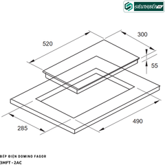 Bếp điện Domino Fagor 3MFT - 2AC Nhập khẩu Ba Lan