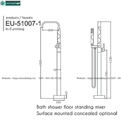 Vòi bồn tắm Euroking EU - 51007-1