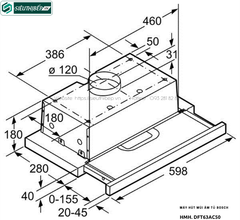 Máy hút mùi Bosch HMH DFT63AC50 / HMH DFT93AC50 - Serie 4 (Âm tủ - Made in Italy)