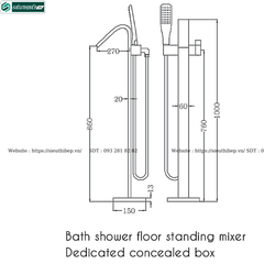 Vòi bồn tắm Euroking EU - 61001 / EU - 61001 - 1 / EU - 61001 - 1A