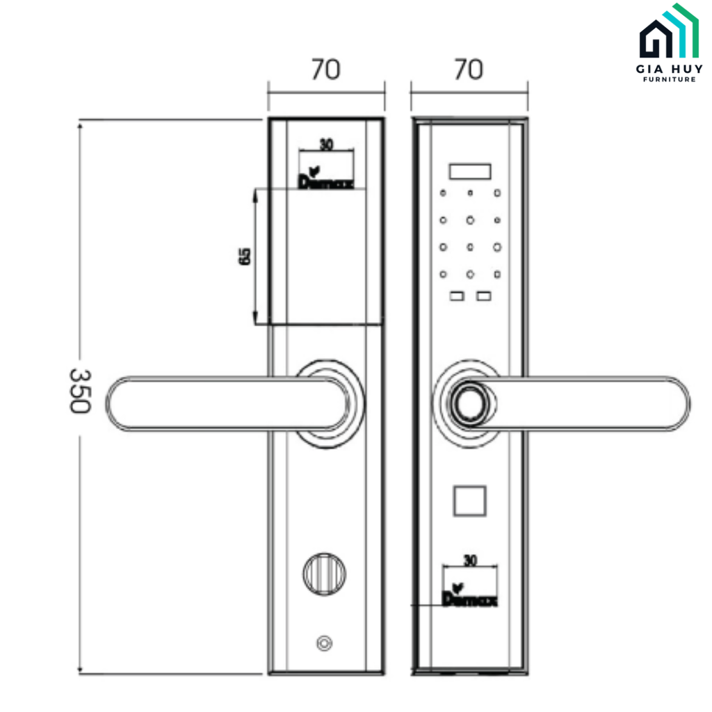 Khóa điện tử Demax SL638 BN (Đen Nano) / SL638 RM (Mocha Đỏ) / SL638 PB (Nâu Pastel) mở khóa bằng WIFI APP thông minh