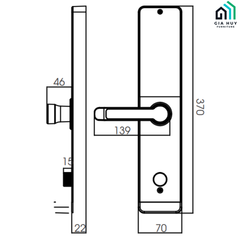 Khóa điện tử Kassler KL - 678 GOLD mở khóa bằng APP điện thoại thông minh