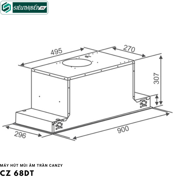 Máy hút mùi Canzy CZ 68D / CZ 68DT (Áp trần)