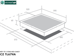 Bếp từ 3 vùng nấu Canzy CZ TL 67HA (3 vùng nấu - Inverter tiết kiệm điện)