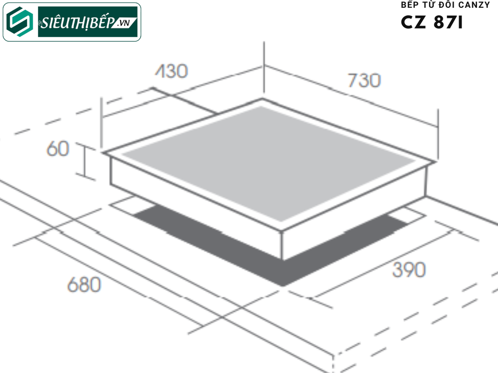 Bếp từ đôi Canzy CZ 87I Inverter tiết kiệm điện