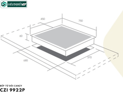 Bếp từ đôi Canzy CZI 9922P Inverter tiết kiệm điện - Made in Germany