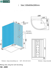 Phòng tắm xông hơi ướt Euroking EU – A103 (Công nghệ Châu Âu)