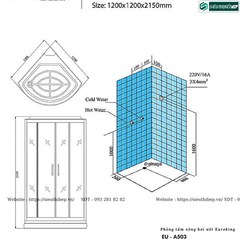 Phòng tắm xông hơi ướt Euroking EU – A503 (Công nghệ Châu Âu)