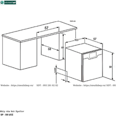 Máy rửa bát Spelier SP - 08 UOZ (Độc lập - 8 bộ đồ ăn Châu Âu)