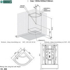 Phòng tắm xông hơi ướt Nofer VS - 802 (Công nghệ Châu Âu)