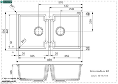 Chậu rửa bát Furst AMSTERDAM 20 (Đá 2 hộc - Made in Holland)