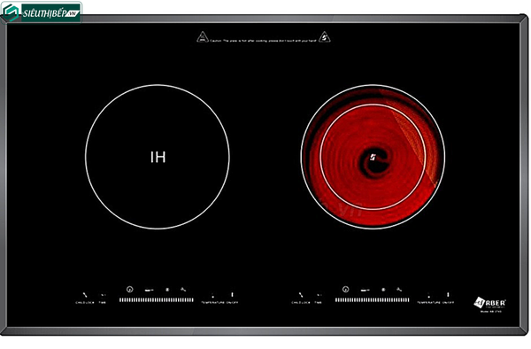 Bếp kết hợp Arber AB374S (Từ kết hợp điện - 2 vùng nấu)
