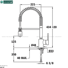 Vòi rửa bát Teka ARK 937 (Mạ Chrome - Nóng lạnh)