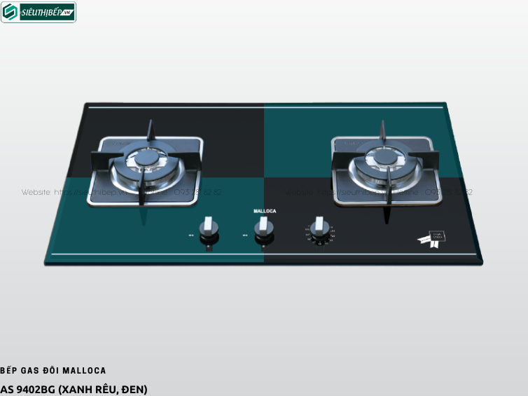 Bếp gas đôi Malloca AS 9402R / AS 9402G / AS 9402BG