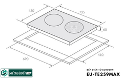 Bếp từ kết hợp điện Eurosun EU - TE 259MAX - Inverter tiết kiệm điện