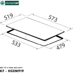 Bếp từ Kaff KF - HGEM919 (4 vùng nấu - Inverter tiết kiệm điện)