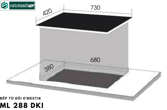 Bếp từ đôi D'mestik ML 288 DKI Inverter tiết kiệm điện