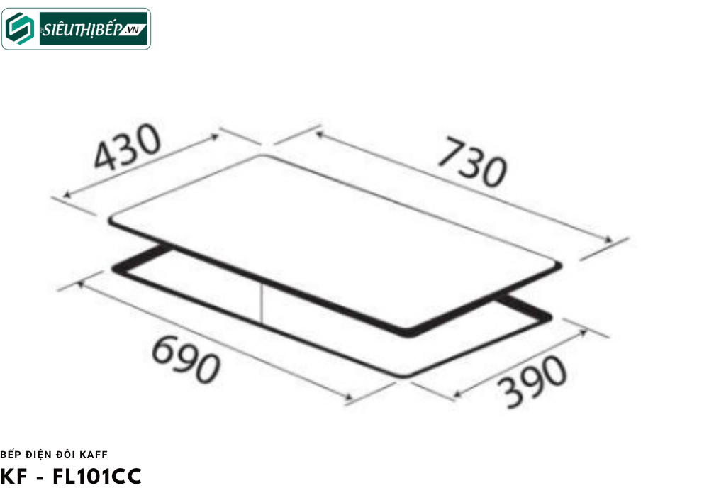 Bếp điện đôi Kaff KF - FL101CC Inverter tiết kiệm điện