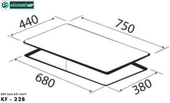 Bếp gas đôi Kaff KF - 228