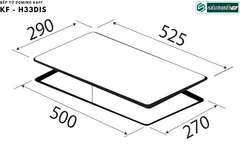 Bếp từ domino Kaff KF - H33DIS Inverter tiết kiệm điện