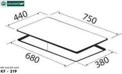 Bếp gas đôi Kaff KF - 219