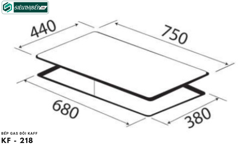 Bếp gas đôi Kaff KF - 218