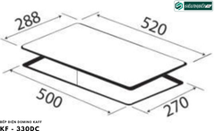 Bếp điện domino Kaff KF - 330DC Inverter tiết kiệm điện