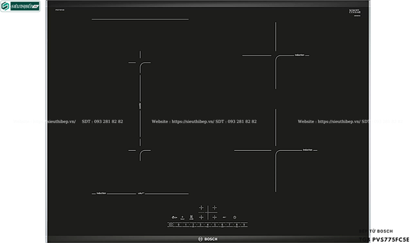 Bếp từ Bosch TGB PVS775FC5E - Serie 6 (4 vùng nấu - Made in Spain)