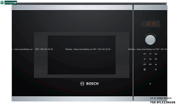 Lò vi sóng Bosch TGB BFL523MS0B - Serie 4 (20 Lít - Âm tủ)