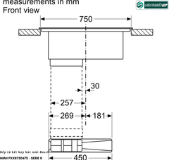 Bếp từ kết hợp hút mùi Bosch HMH PXX875D67E - Serie 8 (Made in Spain)