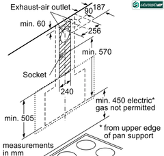 Máy hút mùi Bosch HMH DWK67CM60B - Serie 4 (Áp tường kính vát )