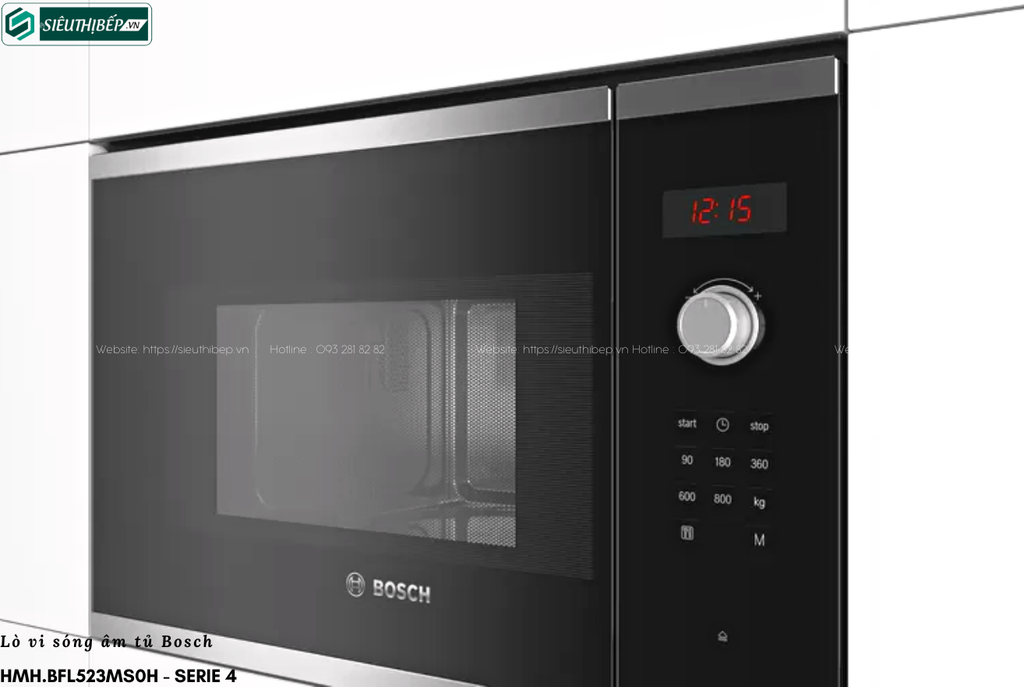 Lò vi sóng Bosch HMH BFL523MS0H - Serie 4 (20 Lít - Âm tủ)