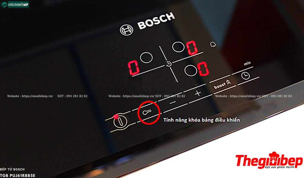 Bếp từ Bosch TGB PUJ61RBB5E - Serie 4 (3 vùng nấu - Made in Spain)