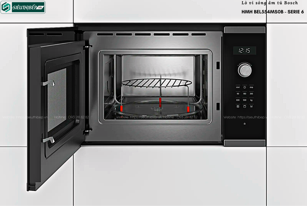 Lò vi sóng Bosch HMH BEL554MS0B - Serie 6 (25 Lít - Âm tủ)