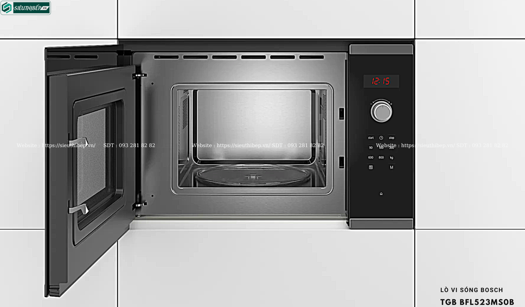 Lò vi sóng Bosch TGB BFL523MS0B - Serie 4 (20 Lít - Âm tủ)