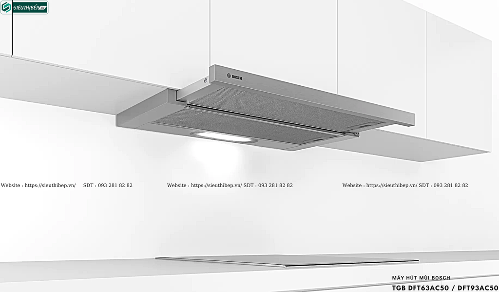 Máy hút mùi Bosch TGB DFT63AC50 / DFT93AC50 - Serie 4 (Âm tủ - Made in Italy)