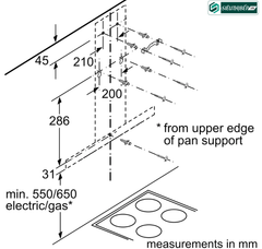 Máy hút mùi Bosch HMH DWB97DM50B - Serie 4 (Áp tường chữ T)