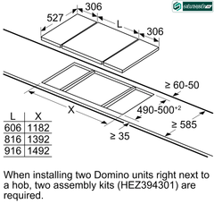 Bếp từ Domino Bosch HMH PIB375FB1E - Serie 6 (Made in Spain)