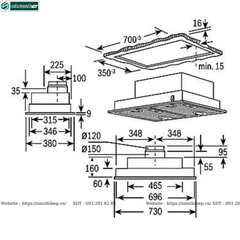 Máy hút mùi Bosch TGB DHL755BL - Serie 4 (Âm tủ - Made in Germany)