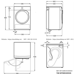 Máy sấy Bosch TGB WTW85400SG - Serie 6 (9Kg - Made in Poland)