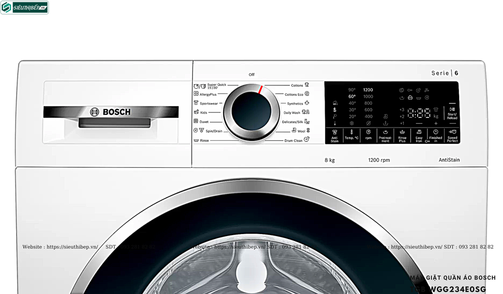 Máy giặt Bosch TGB WGG234E0SG - Serie 6 (8Kg)