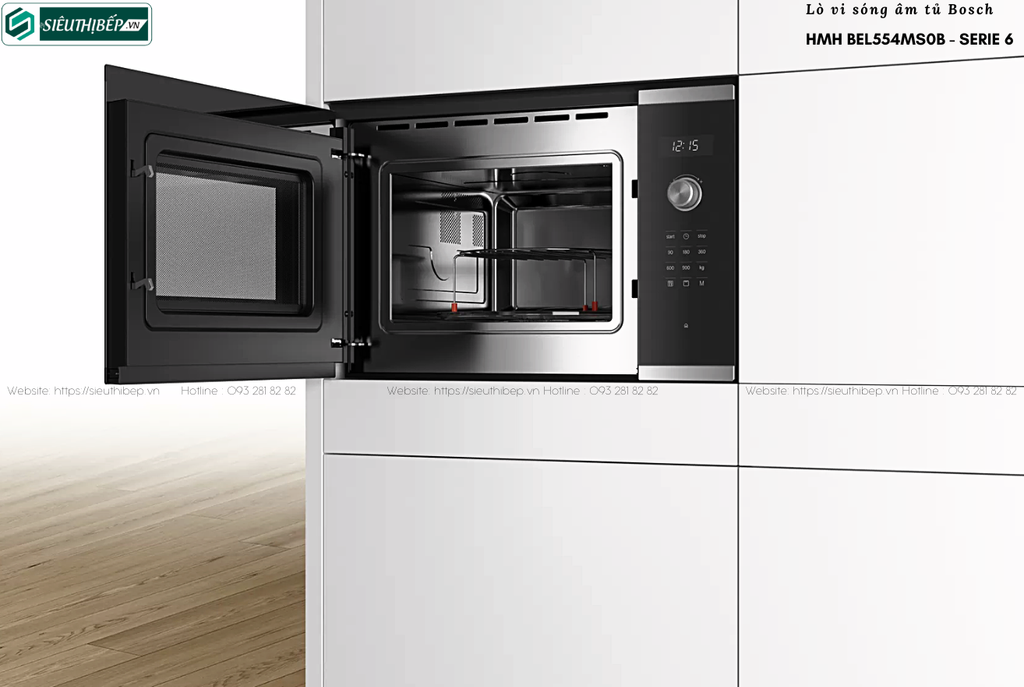 Lò vi sóng Bosch HMH BEL554MS0B - Serie 6 (25 Lít - Âm tủ)